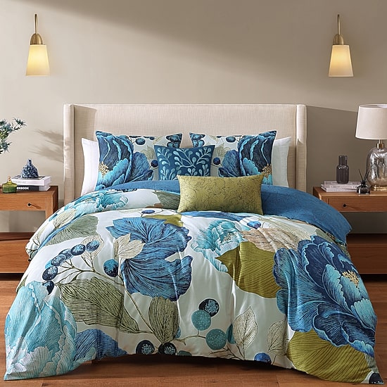 Bebejan Teal Tapestry 5-pc. Reversible Comforter Set