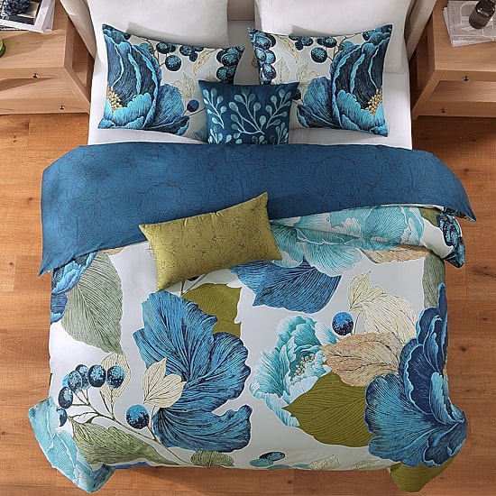 Bebejan Teal Tapestry 5-pc. Reversible Comforter Set