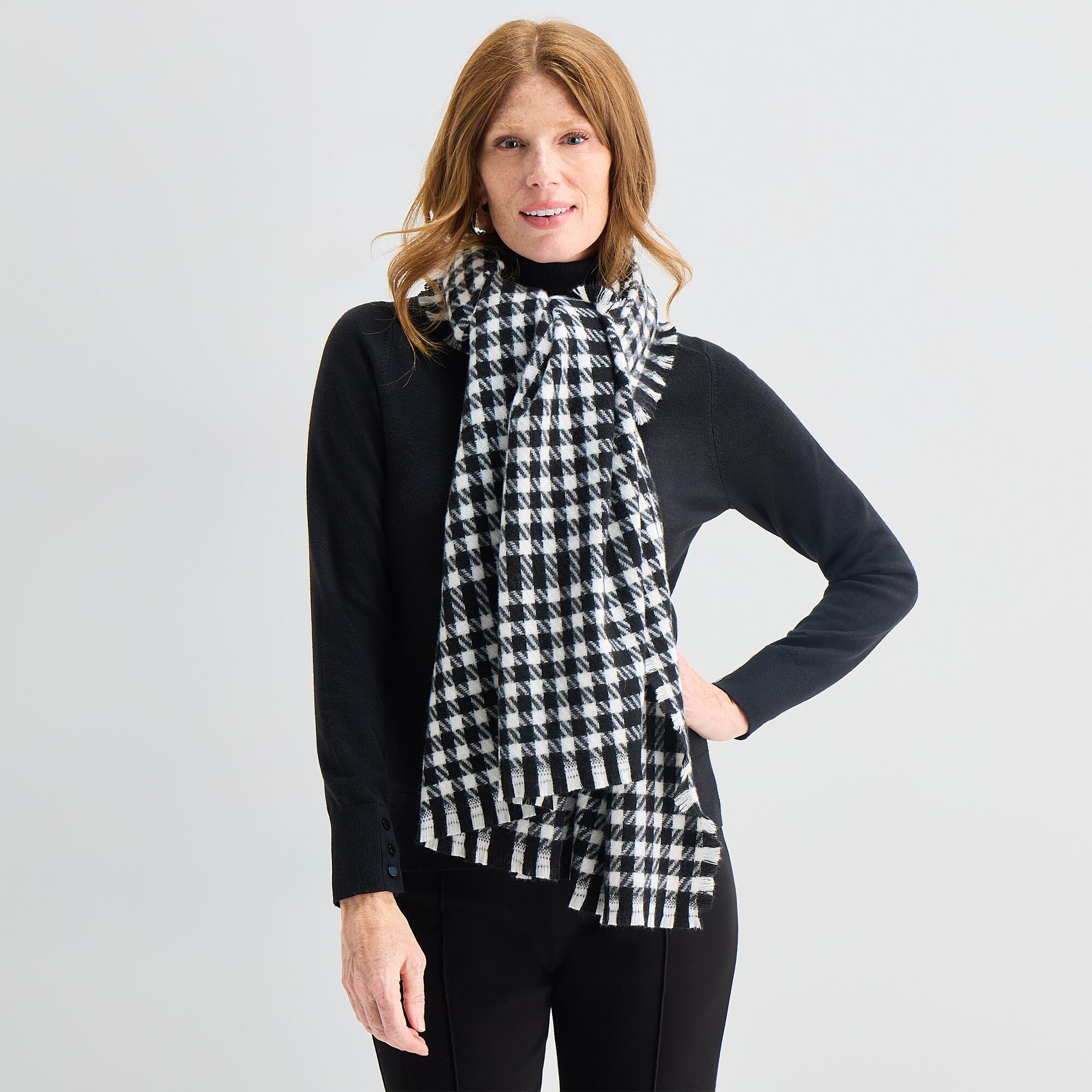 Liz Claiborne Print Cashmere Like Wrap Scarf