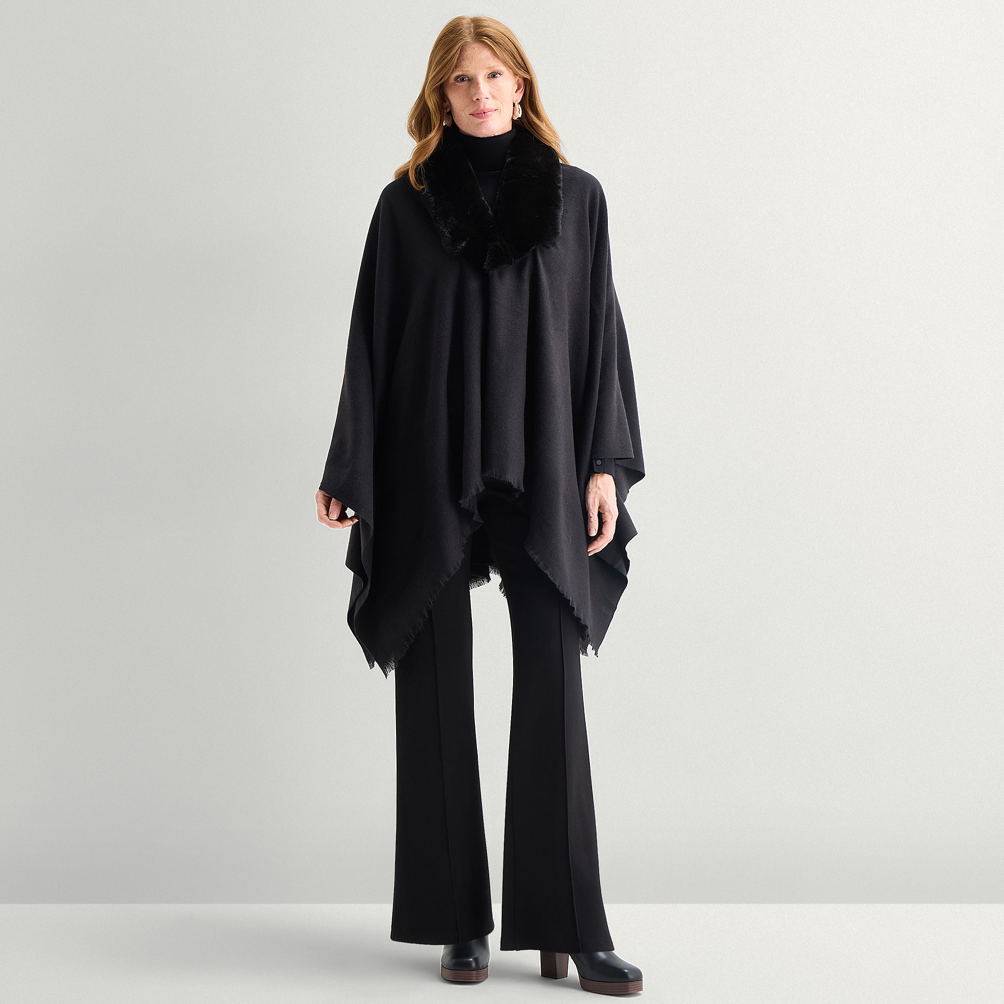 Liz Claiborne Fur Collar Wrap