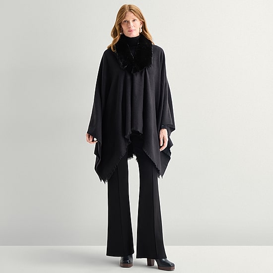 Liz Claiborne Fur Collar Wrap
