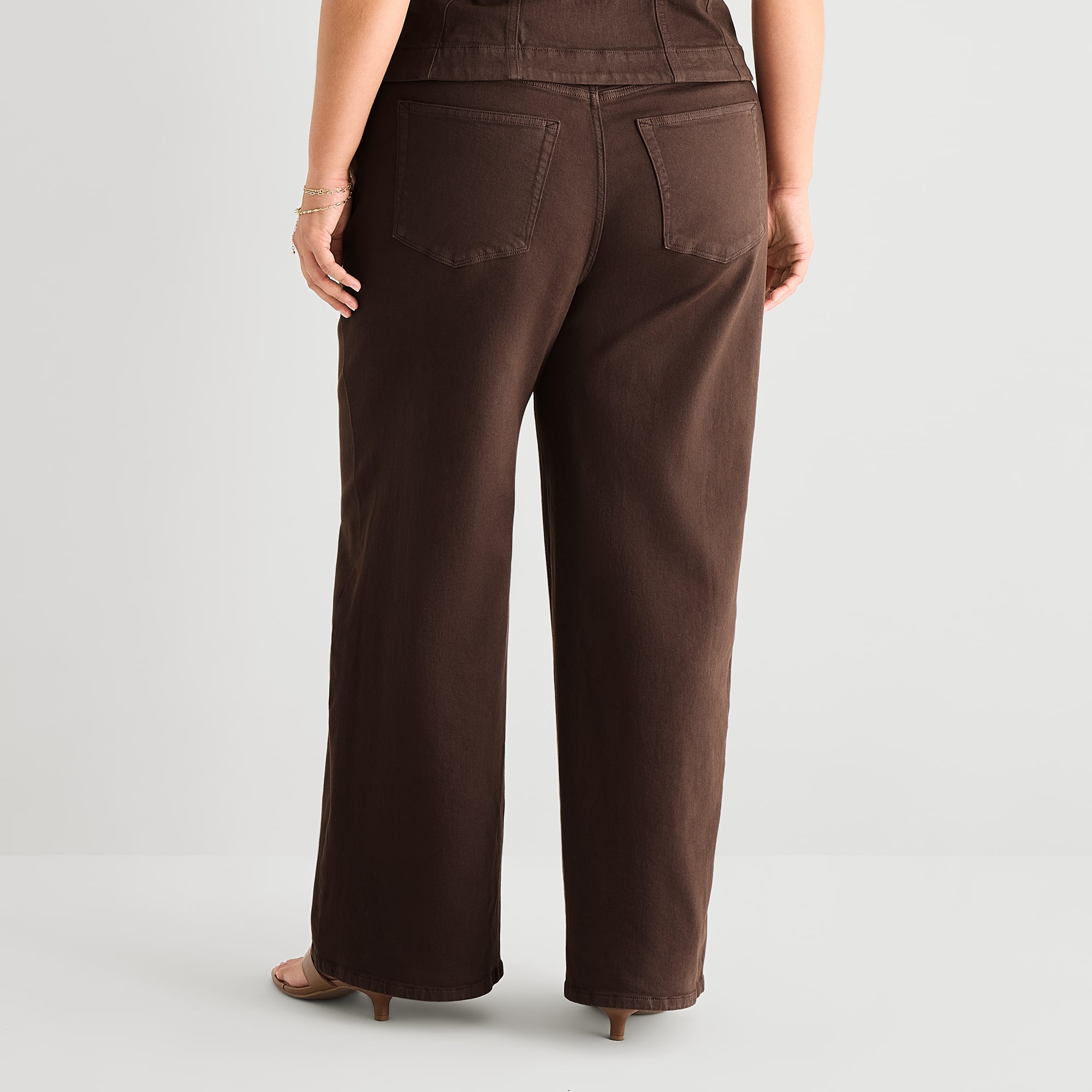 a.n.a Womens Plus Highest Rise Wide Leg Jean