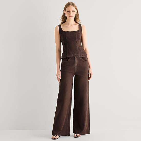 A.N.A Womens Highest Rise Wide Leg Jean