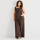 A.N.A Womens Plus Highest Rise Wide Leg Jean