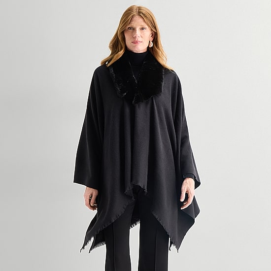 Liz Claiborne Fur Collar Wrap