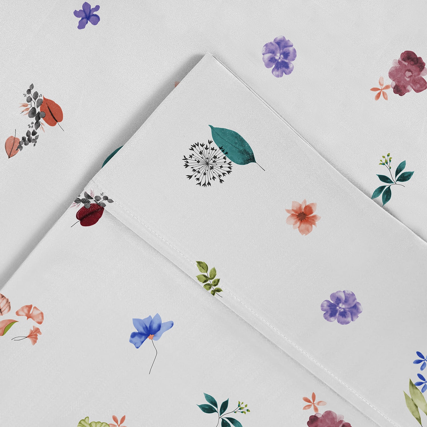 Pointehaven Combed Cotton Printed Percale Sheet Set