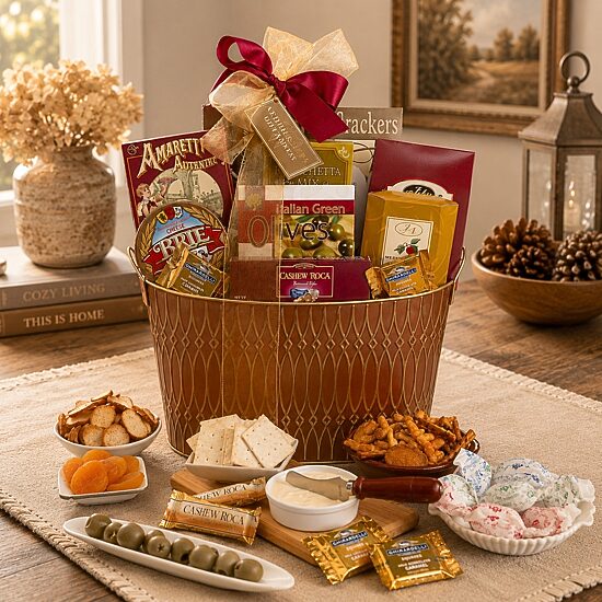Alder Creek Lasting Impressions Gift Basket Food Set