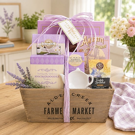 Alder Creek Time For Tea Lavender Gift Food Set