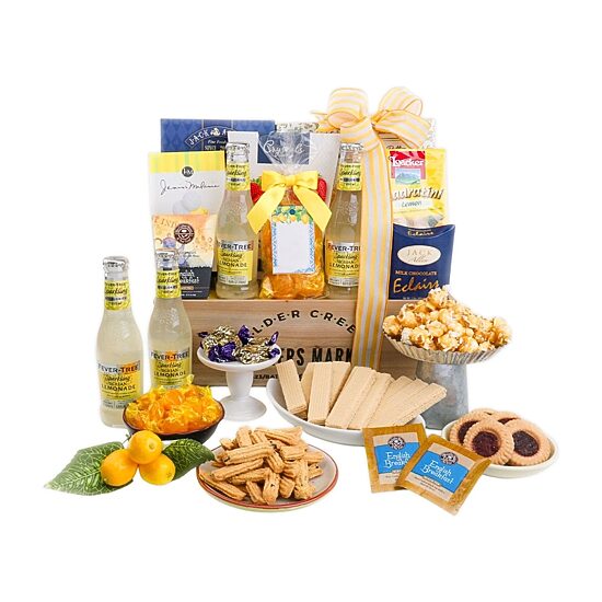 Alder Creek Sunshine Is For Lemonade Gift Basket Food Set