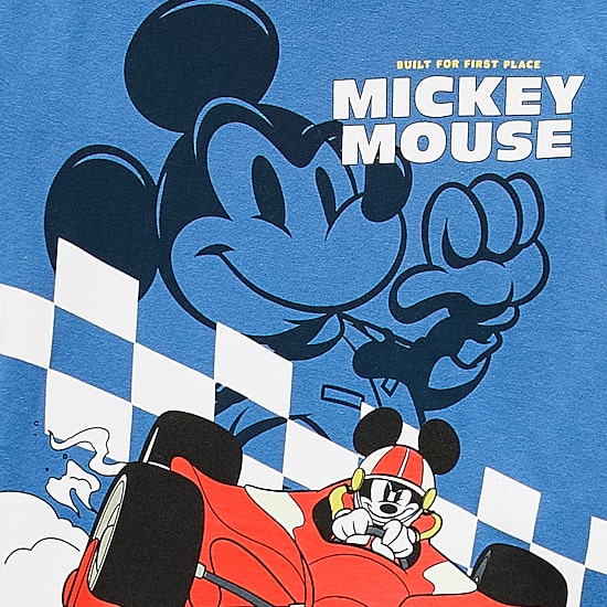 Toddler Boys Crew Neck Long Sleeve Regular Fit Mickey Mouse Graphic T-Shirt