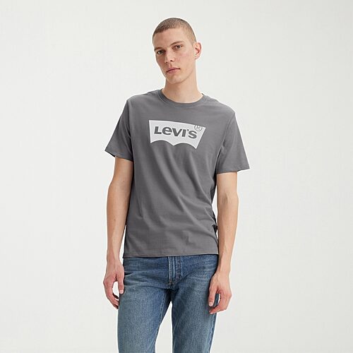 Levi 's Mens Crew Neck Short Sleeve Regular Fit Graphic T-shirt In Gray