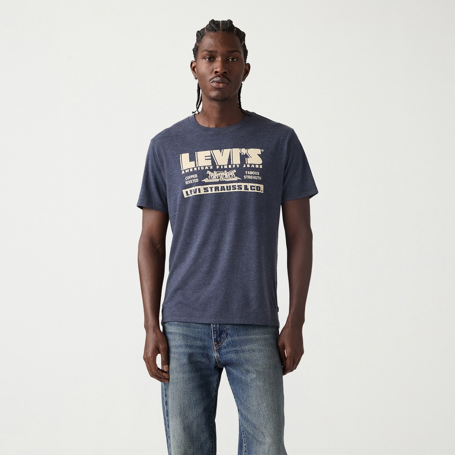 Levi's® Mens Crew Neck Short Sleeve Regular Fit Graphic T-Shirt