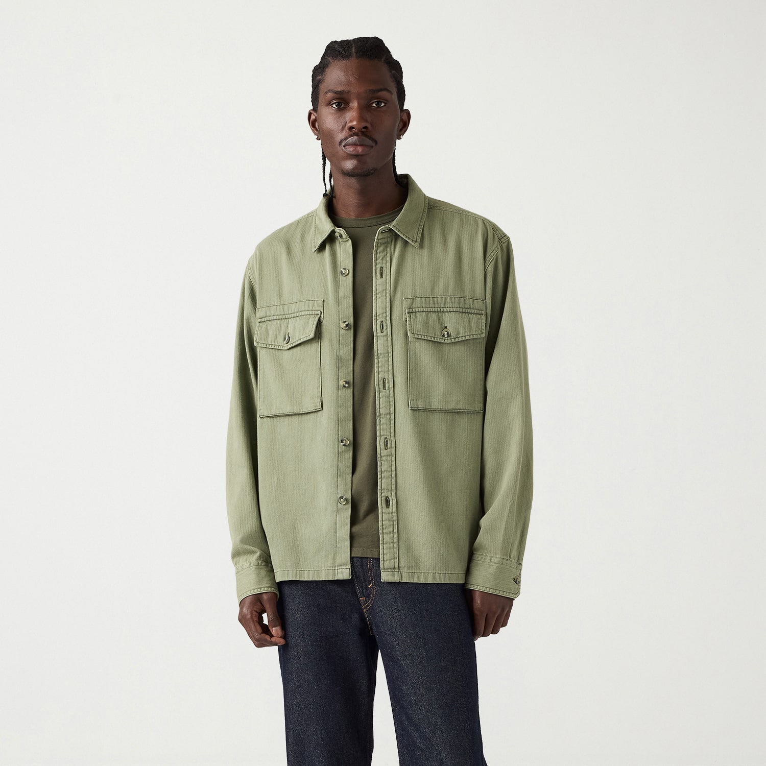 Levi's® Mens Long Sleeve Regular Fit Button-Down Shirt