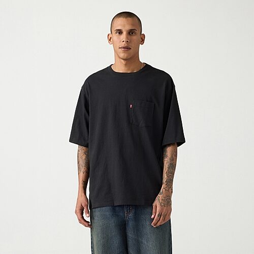 Levi 's Mens Crew Neck Short Sleeve T-shirt In Black