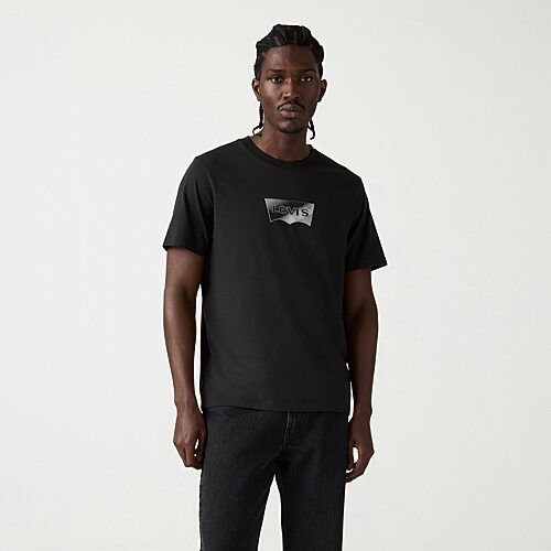 Levi 's Mens Crew Neck Short Sleeve Regular Fit Graphic T-shirt In Black
