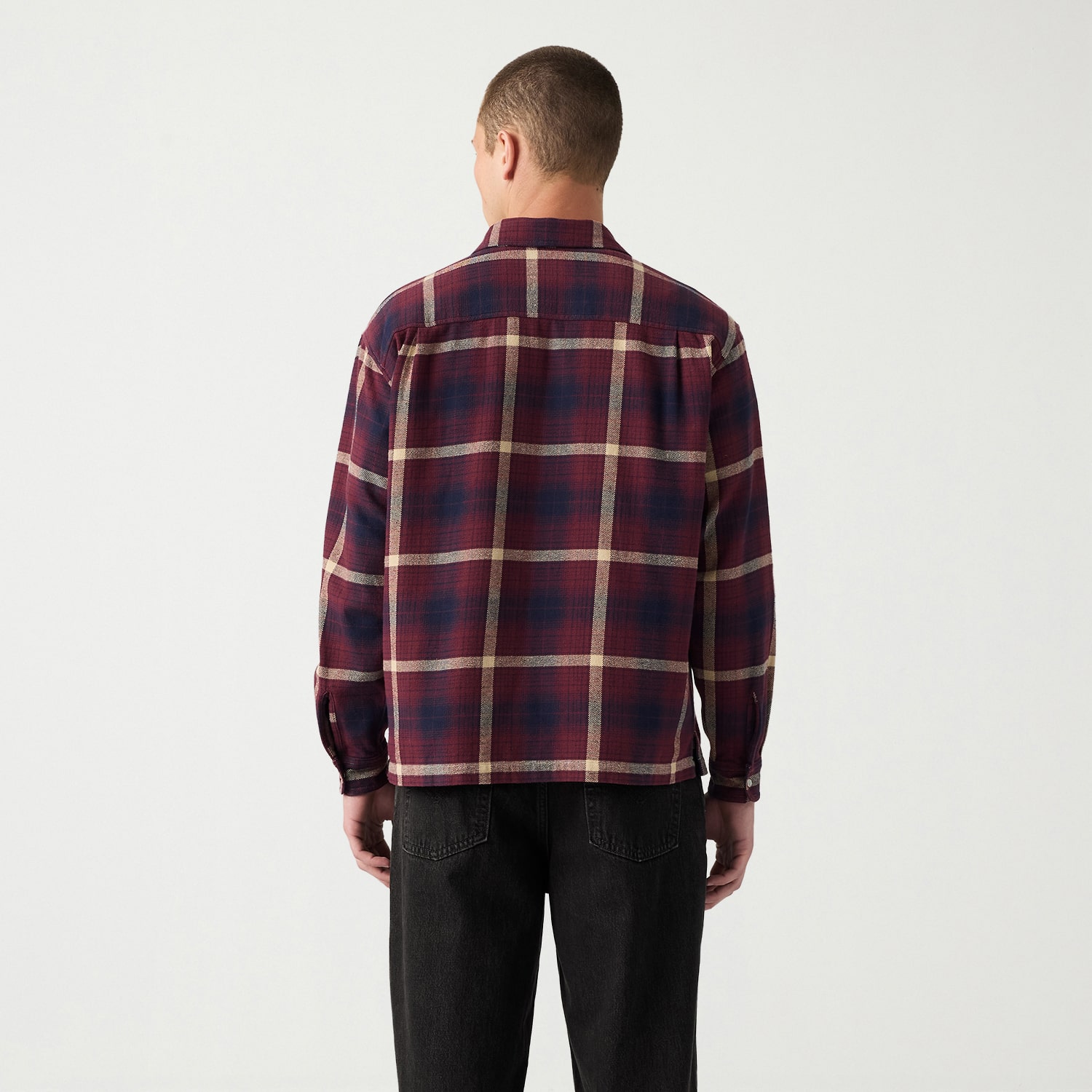 Levi's® Mens Round Neck Long Sleeve Regular Fit Button-Down Shirt