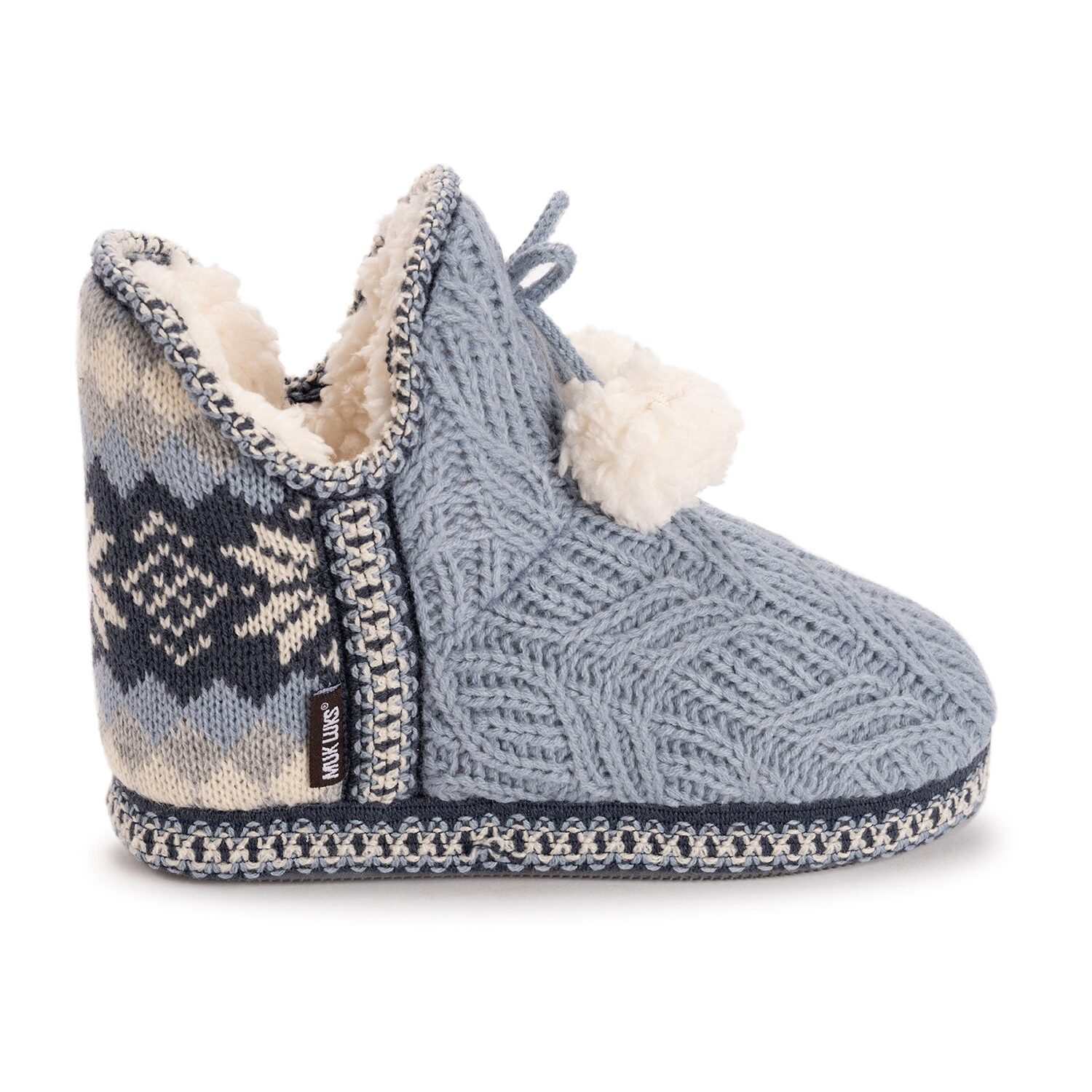Muk Luks Ml F 26 Ds Slippers Womens Memory Foam Slip Resistant Bootie
