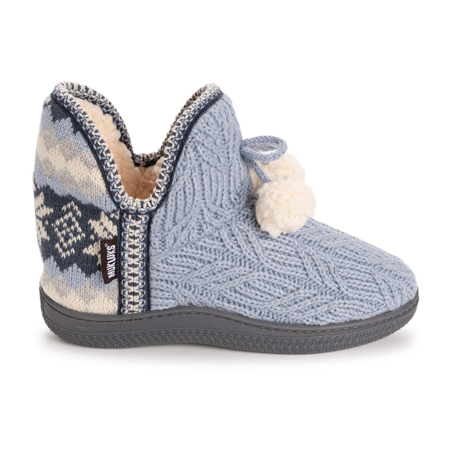 Muk Luks Ml F 26 Ds Slippers Womens Memory Foam Slip Resistant Bootie