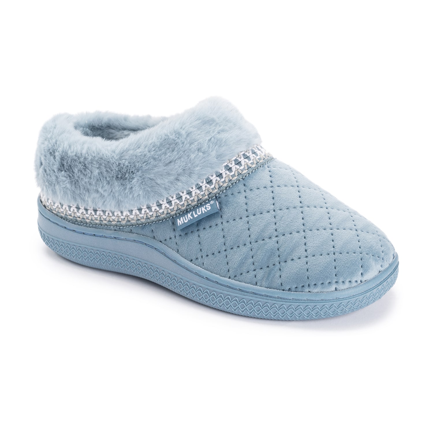 Muk Luks Ml F 26 Ds Slippers Womens Memory Foam Slip Resistant Clog