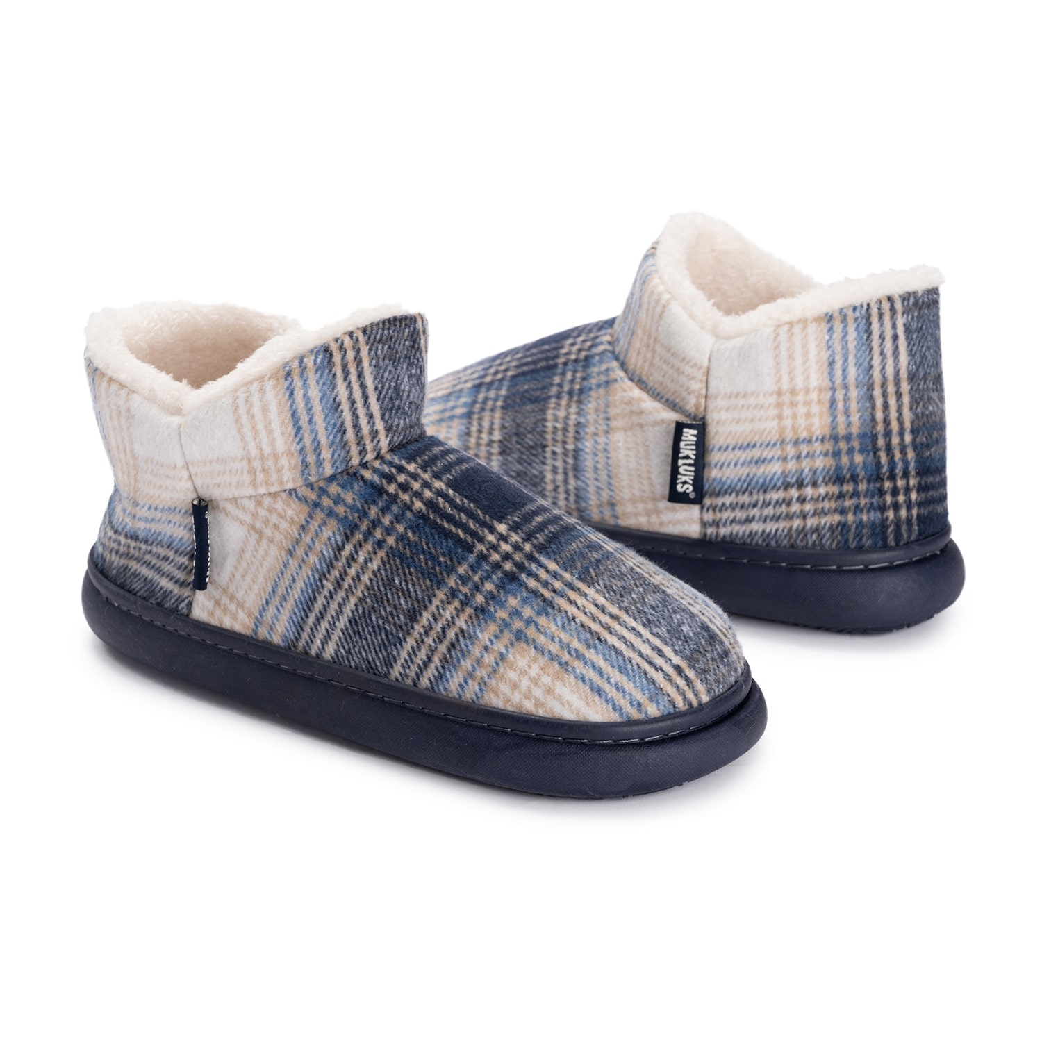 Muk Luks Ml F 26 Ds Womens Memory Foam Slip Resistant Bootie Slippers