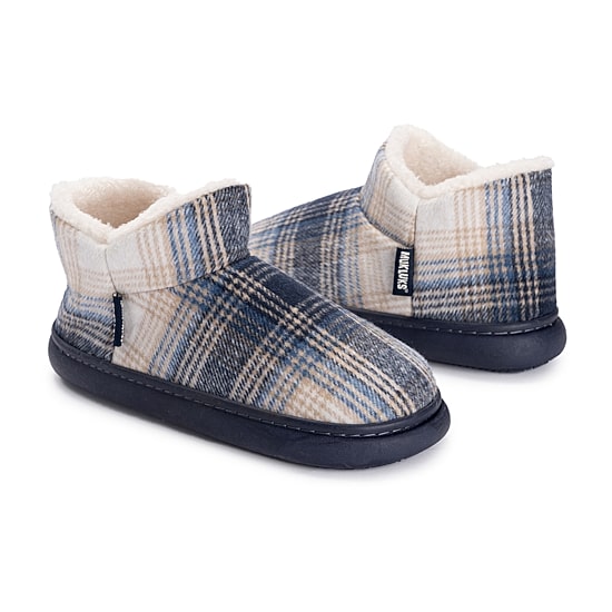Muk Luks Womens Memory Foam Slip Resistant Bootie Slippers
