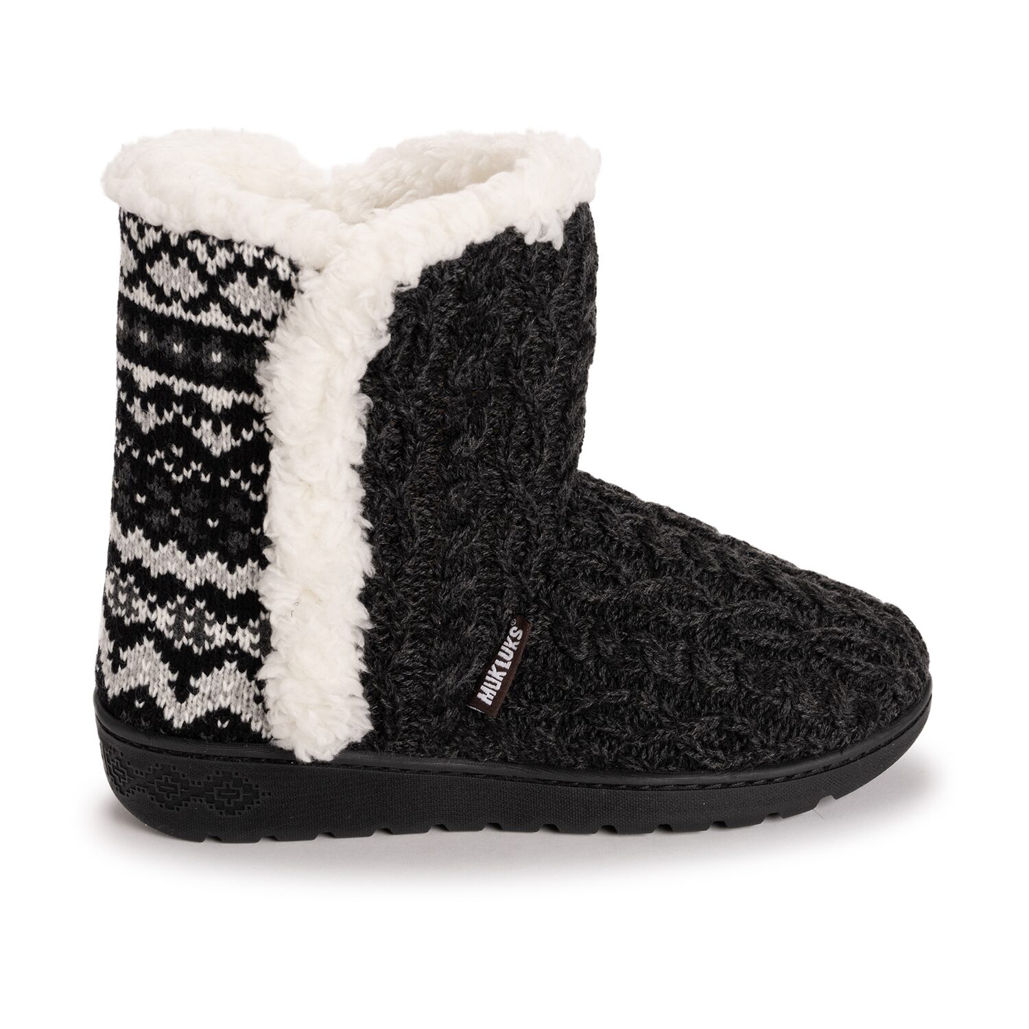 Muk Luks Ml F 26 Ds Slippers Womens Memory Foam Slip Resistant Bootie