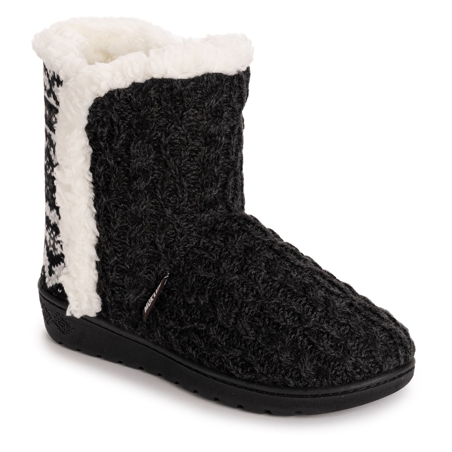 Muk Luks Ml F 26 Ds Slippers Womens Memory Foam Slip Resistant Bootie