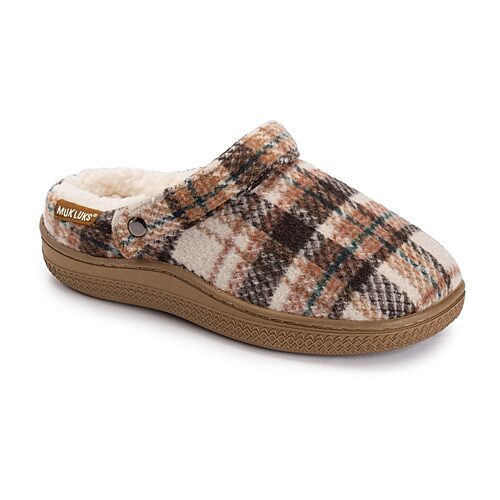 Muk Luks ml F 26 Ds Slippers Womens Memory Foam Slip Resistant Clog Slippers In Animal Print