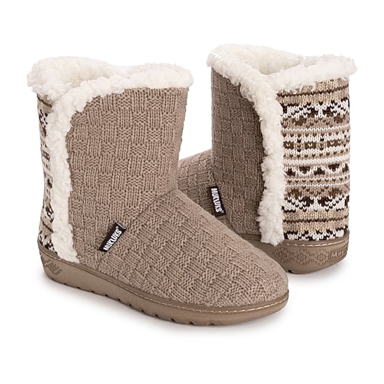 Muk Luks Womens Memory Foam Slip Resistant Bootie Slippers
