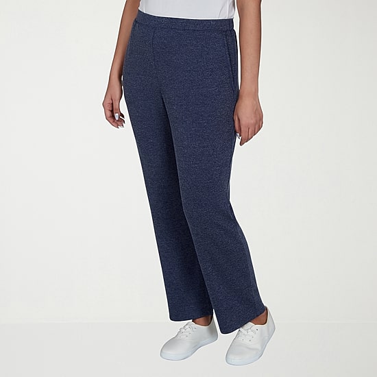 Alfred Dunner Classics Womens Straight Pull-On Pant