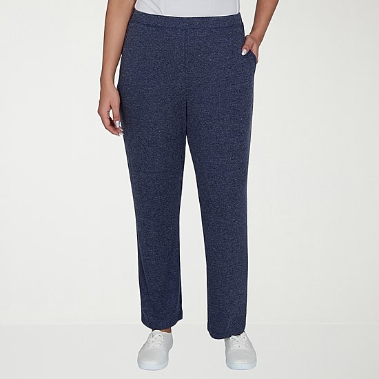 Alfred Dunner Classics Womens Straight Pull-On Pant