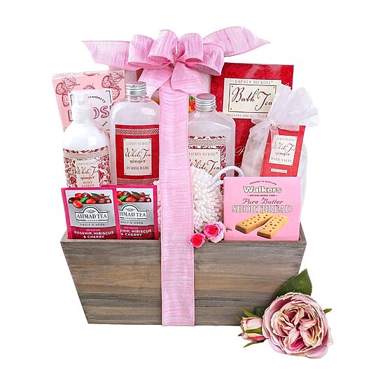 Alder Creek Tea And Tranquility Spa Gift Basket Food Set