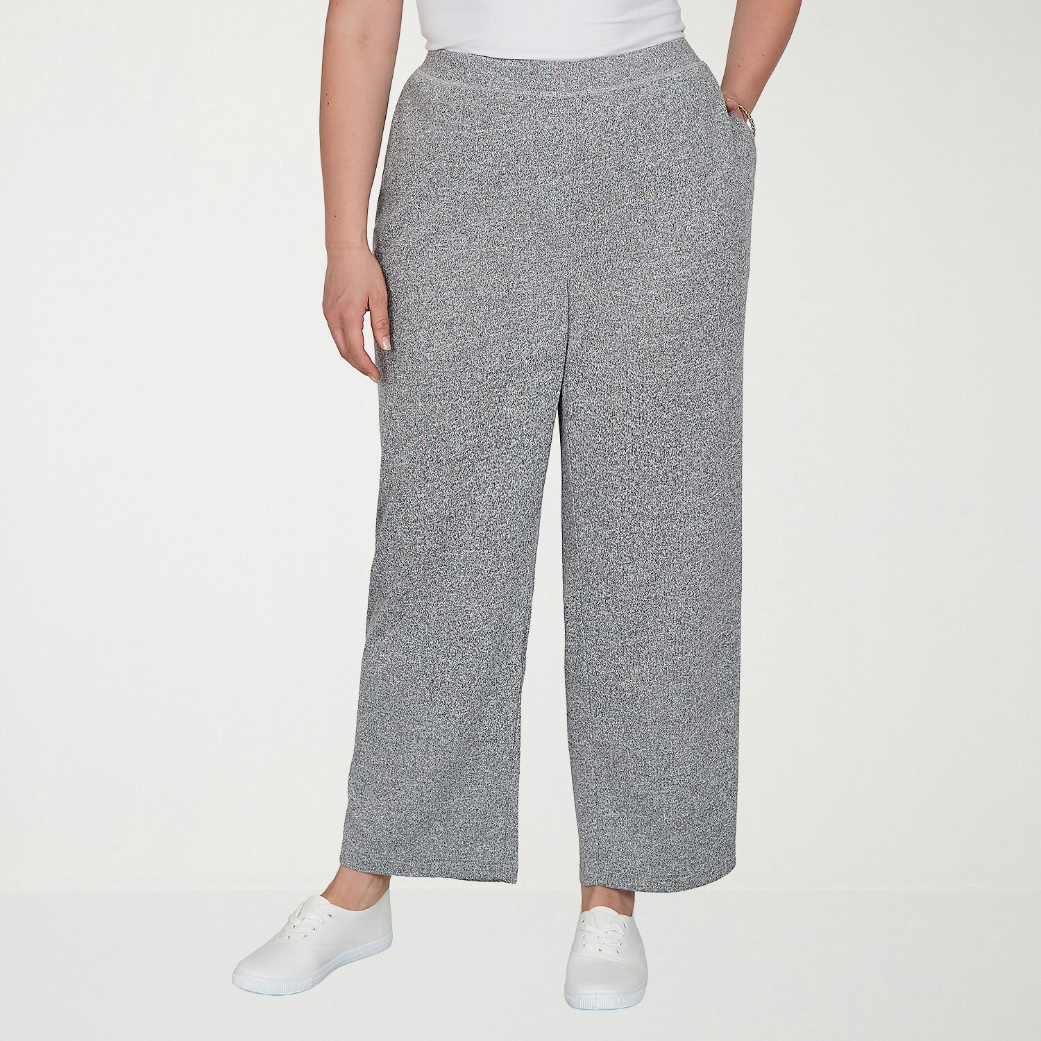 Alfred Dunner Womens Plus Straight Pull-On Pant