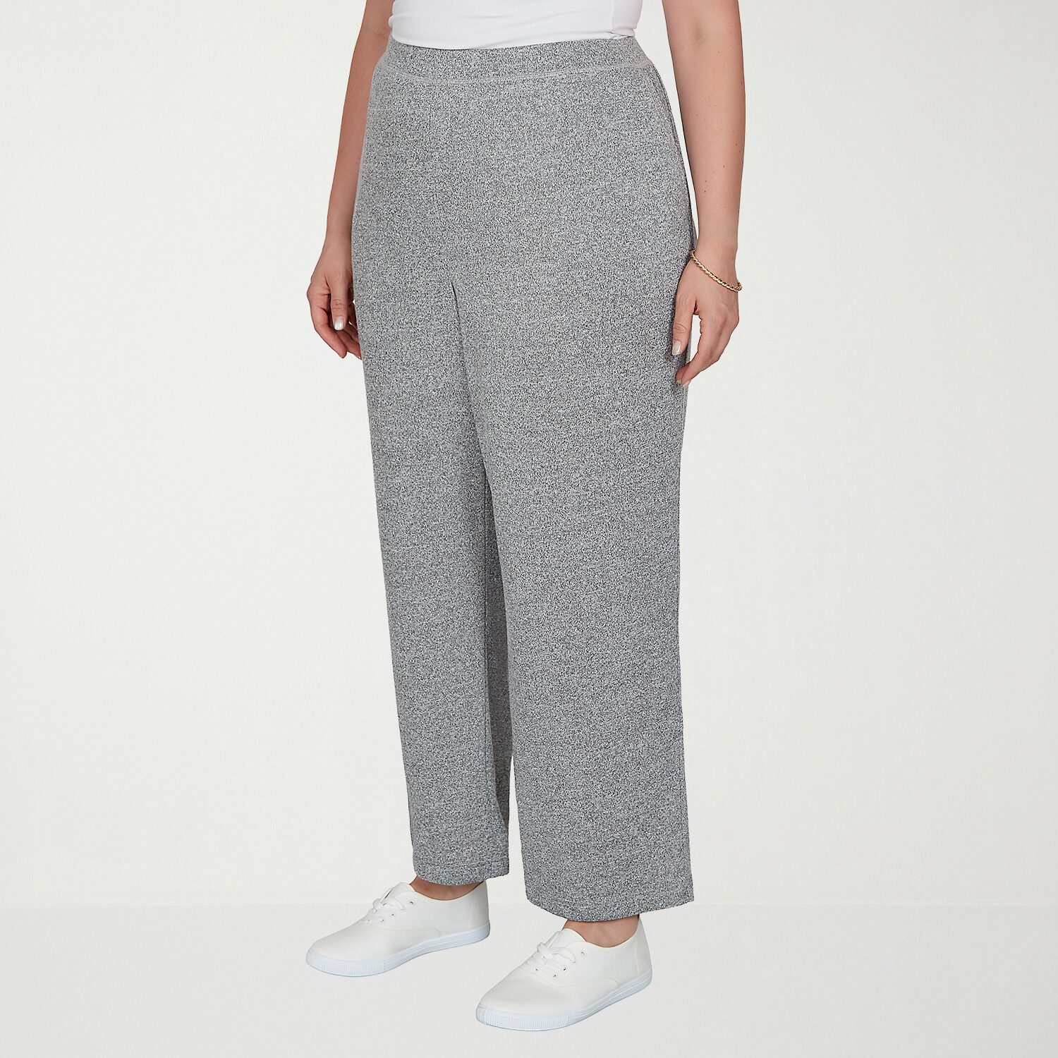 Alfred Dunner Womens Plus Straight Pull-On Pant