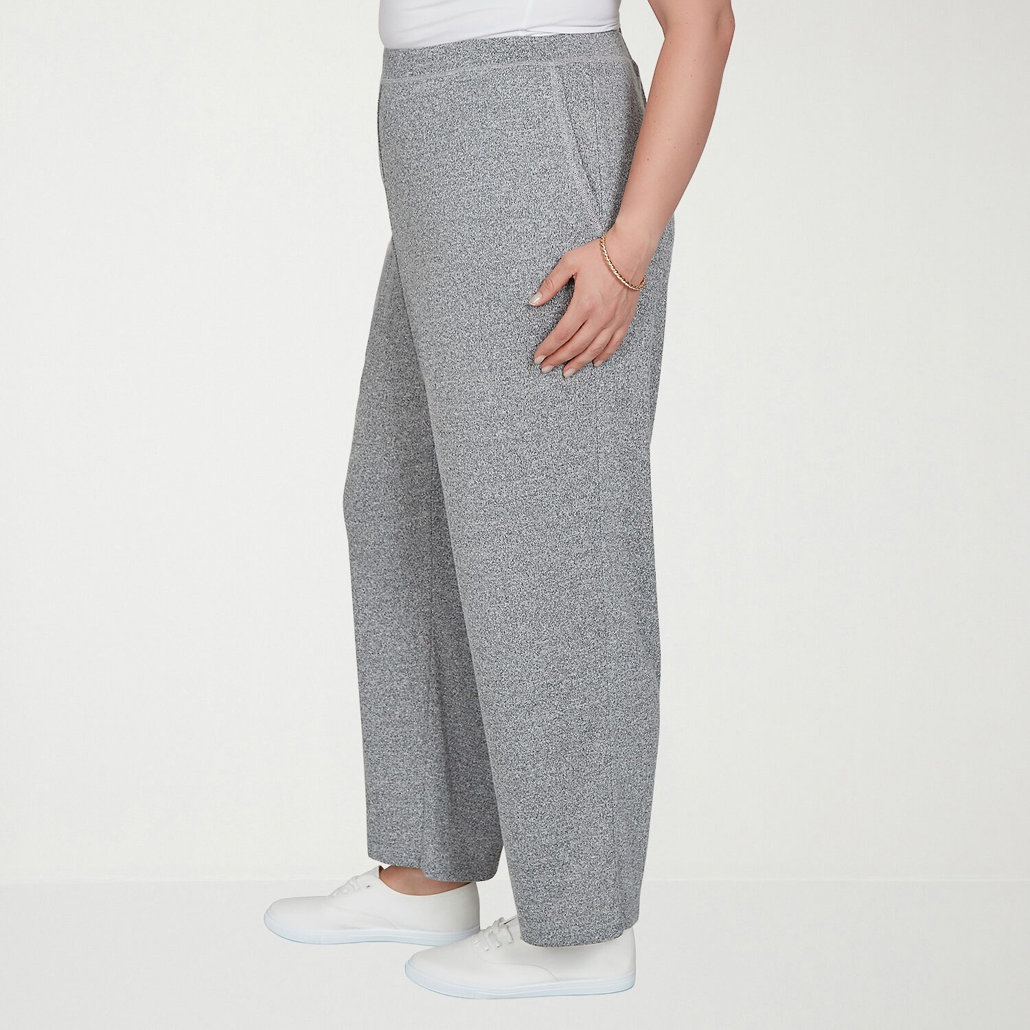 Alfred Dunner Womens Plus Straight Pull-On Pant