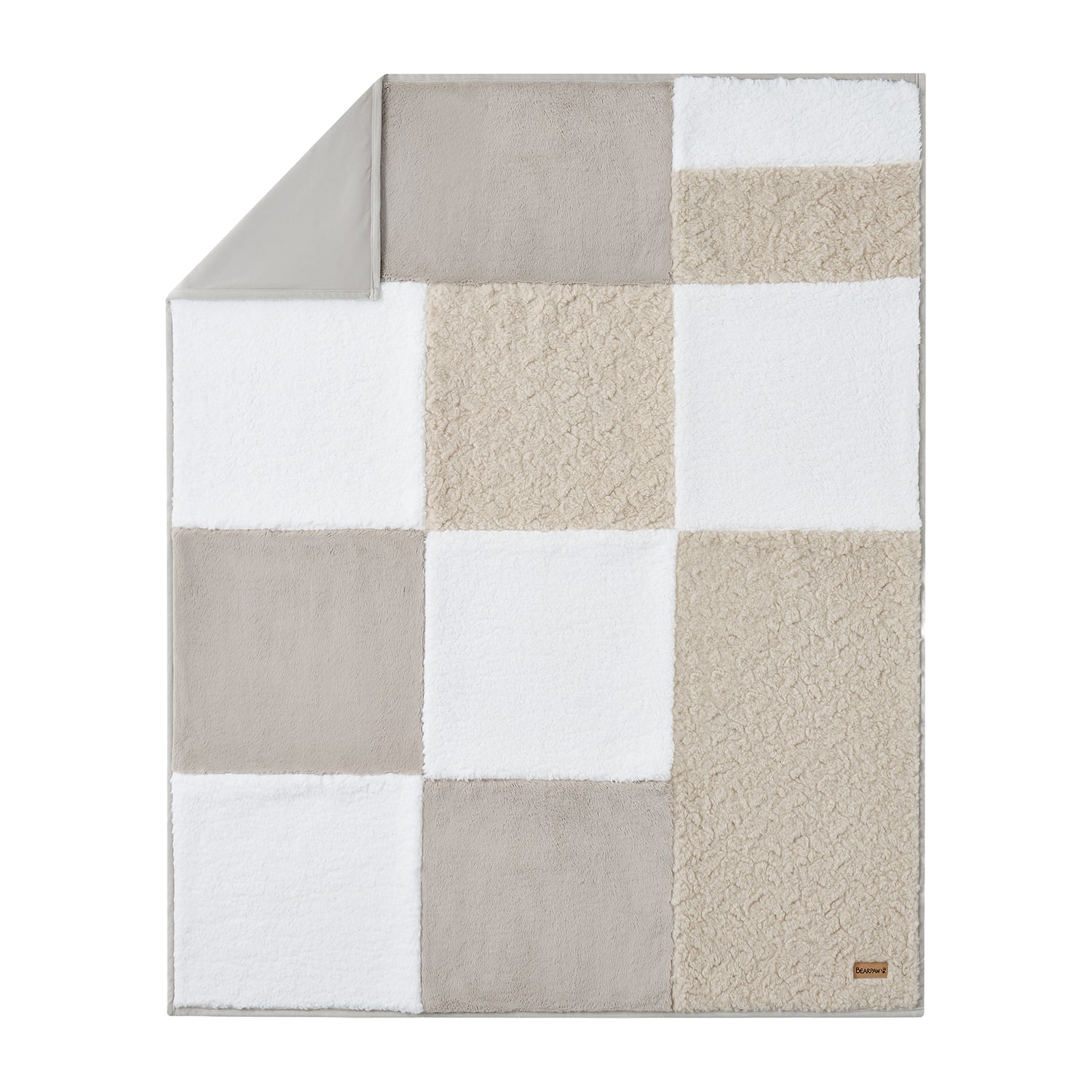 Bearpaw Everly Pieced Faux Fur 50x60 Washable Midweight Throw