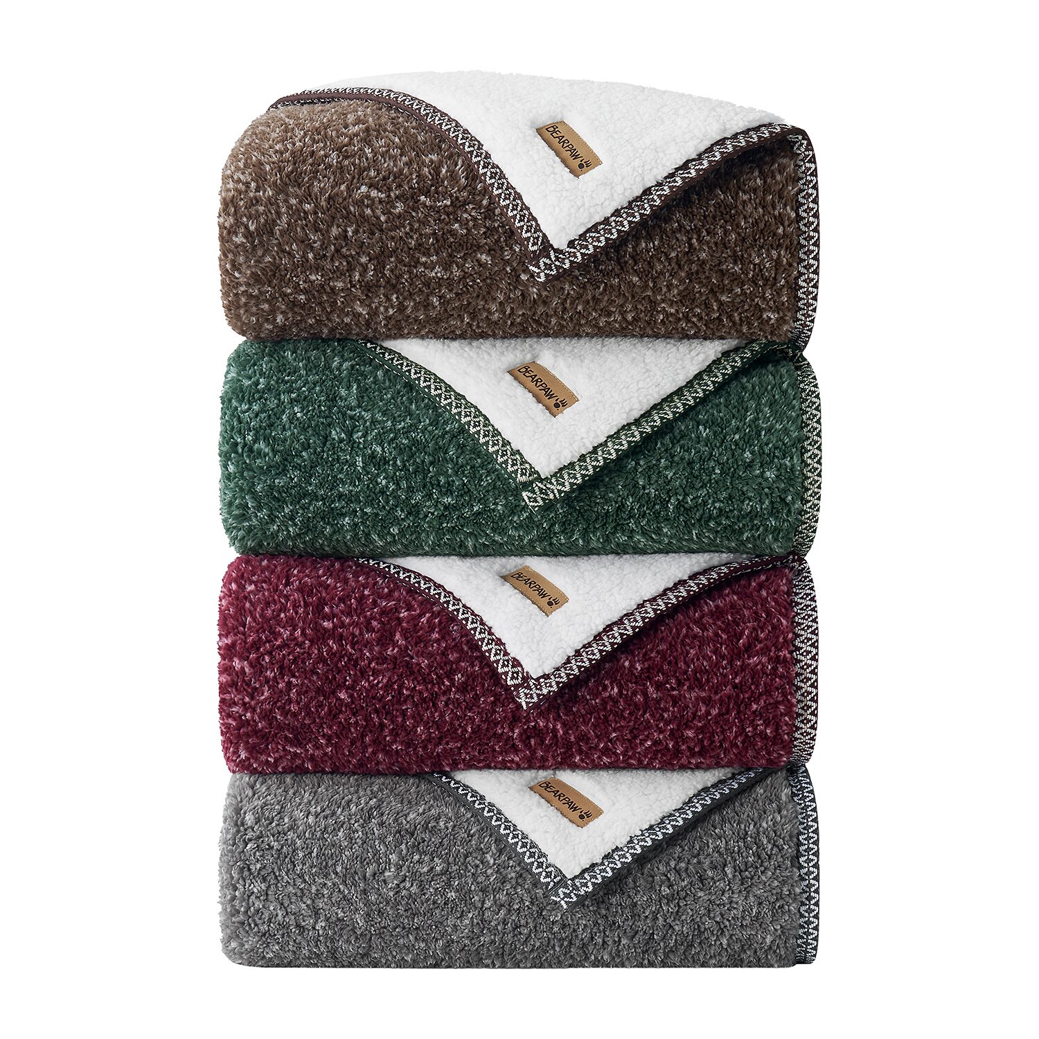 Bearpaw Campton Melange Sherpa Washable Midweight Throw