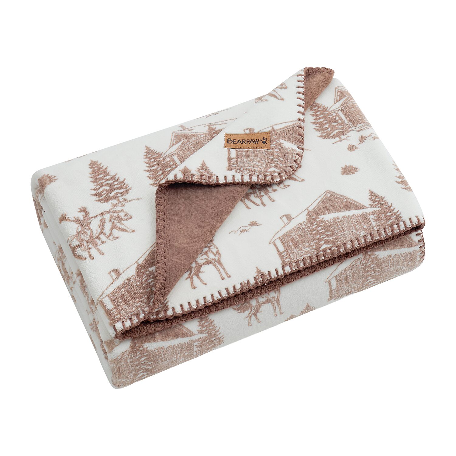 Bearpaw Canyon Coco Flannel Washable Midweight Throw