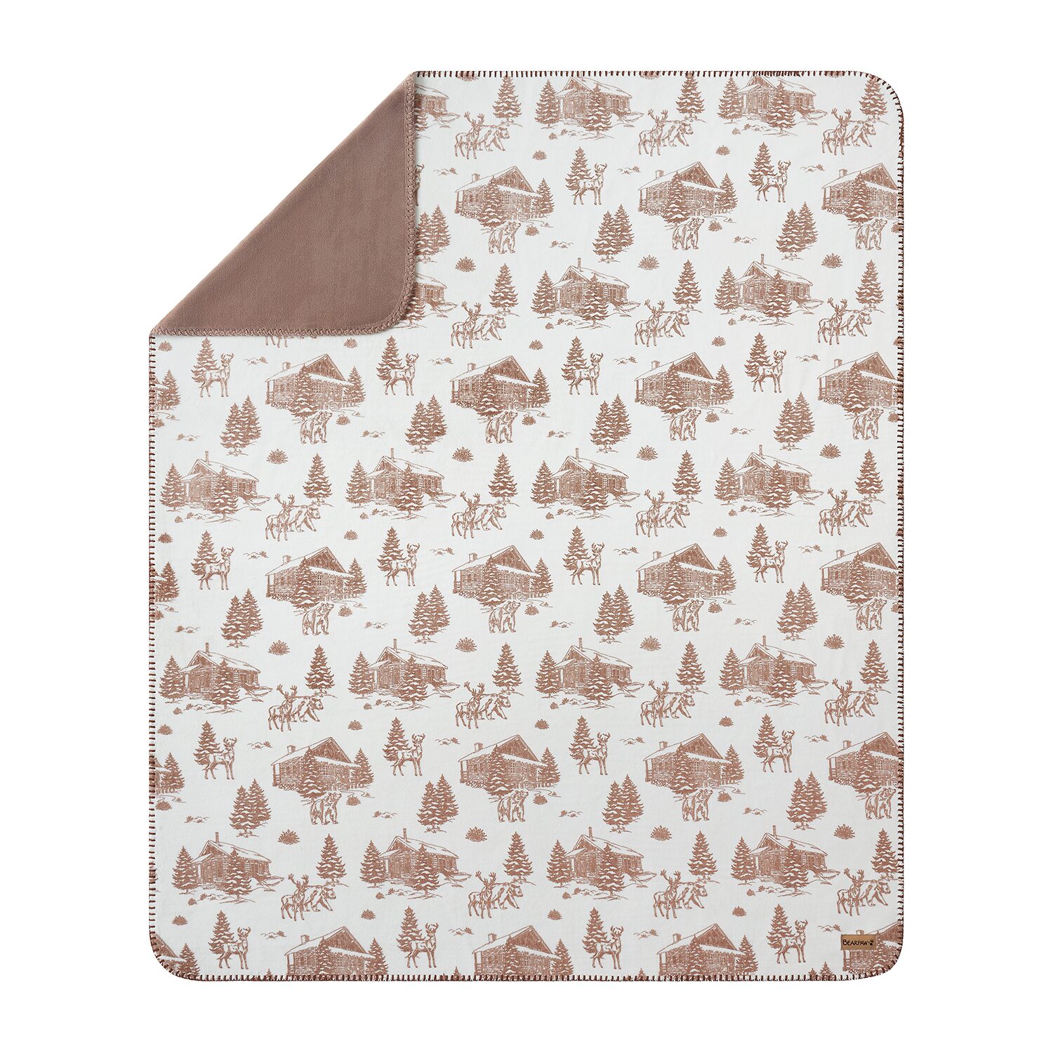Bearpaw Canyon Coco Flannel Washable Midweight Throw