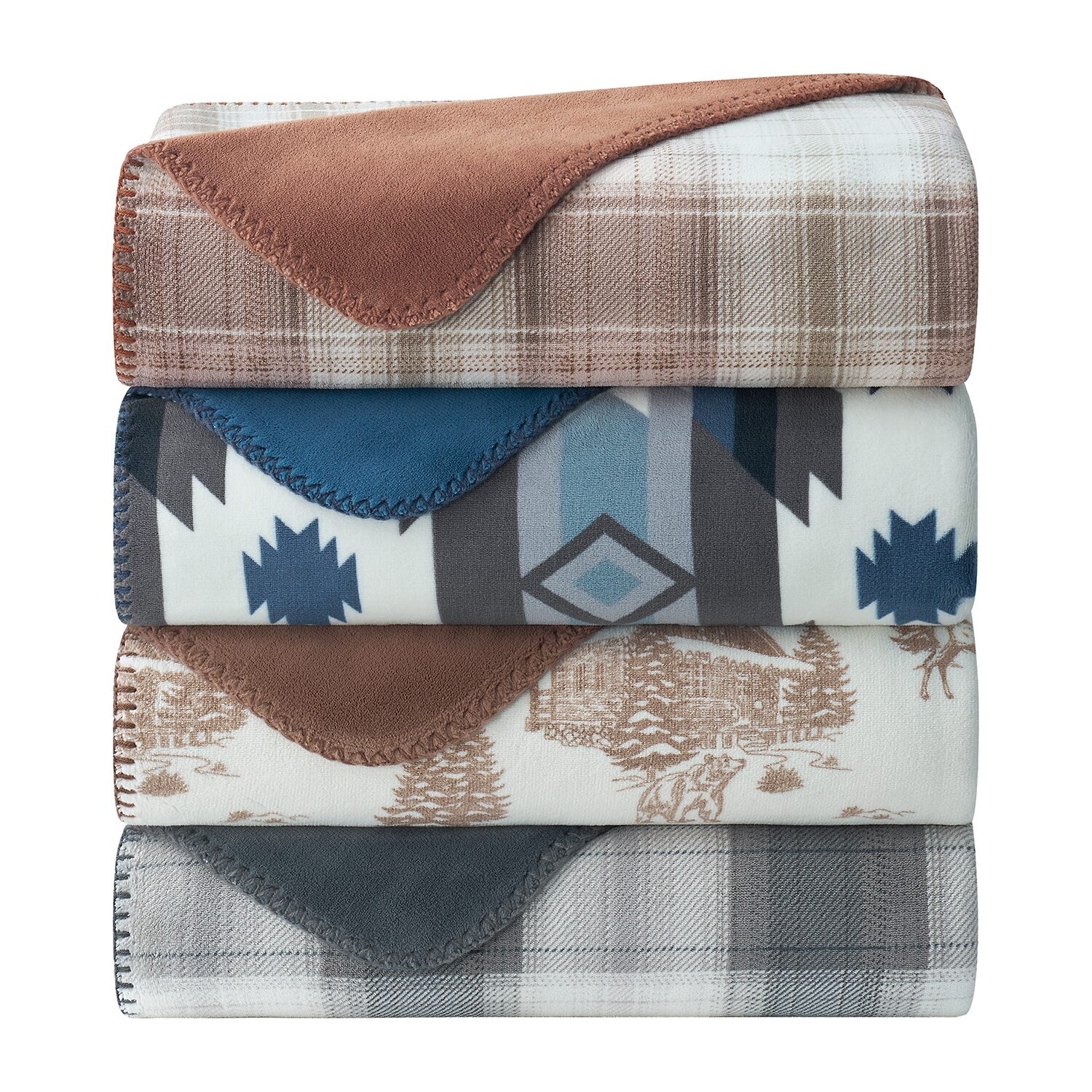 Bearpaw Canyon Coco Flannel Washable Midweight Throw
