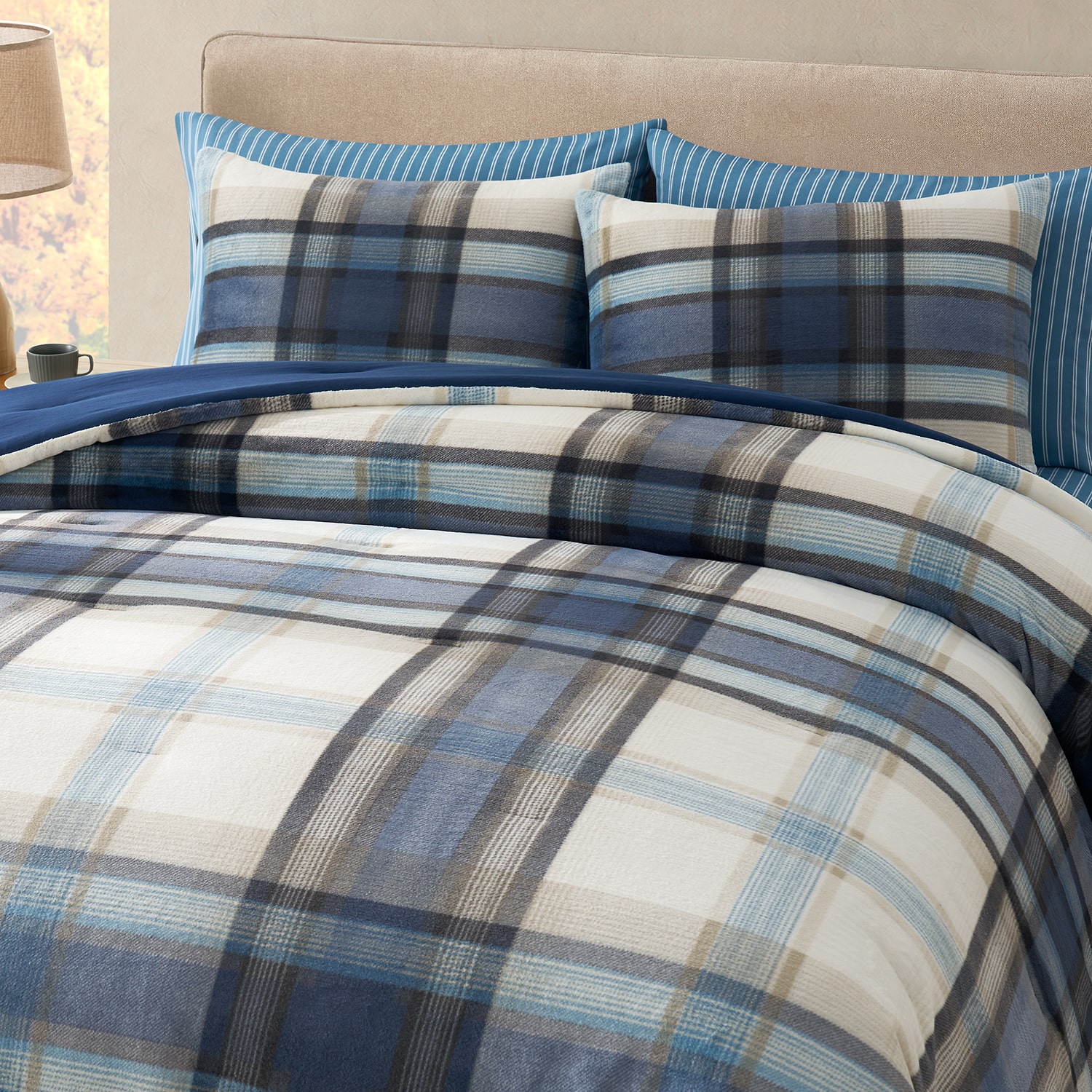 Bearpaw Waterbury Plaid Coco Flannel 3-pc. Comforter Set