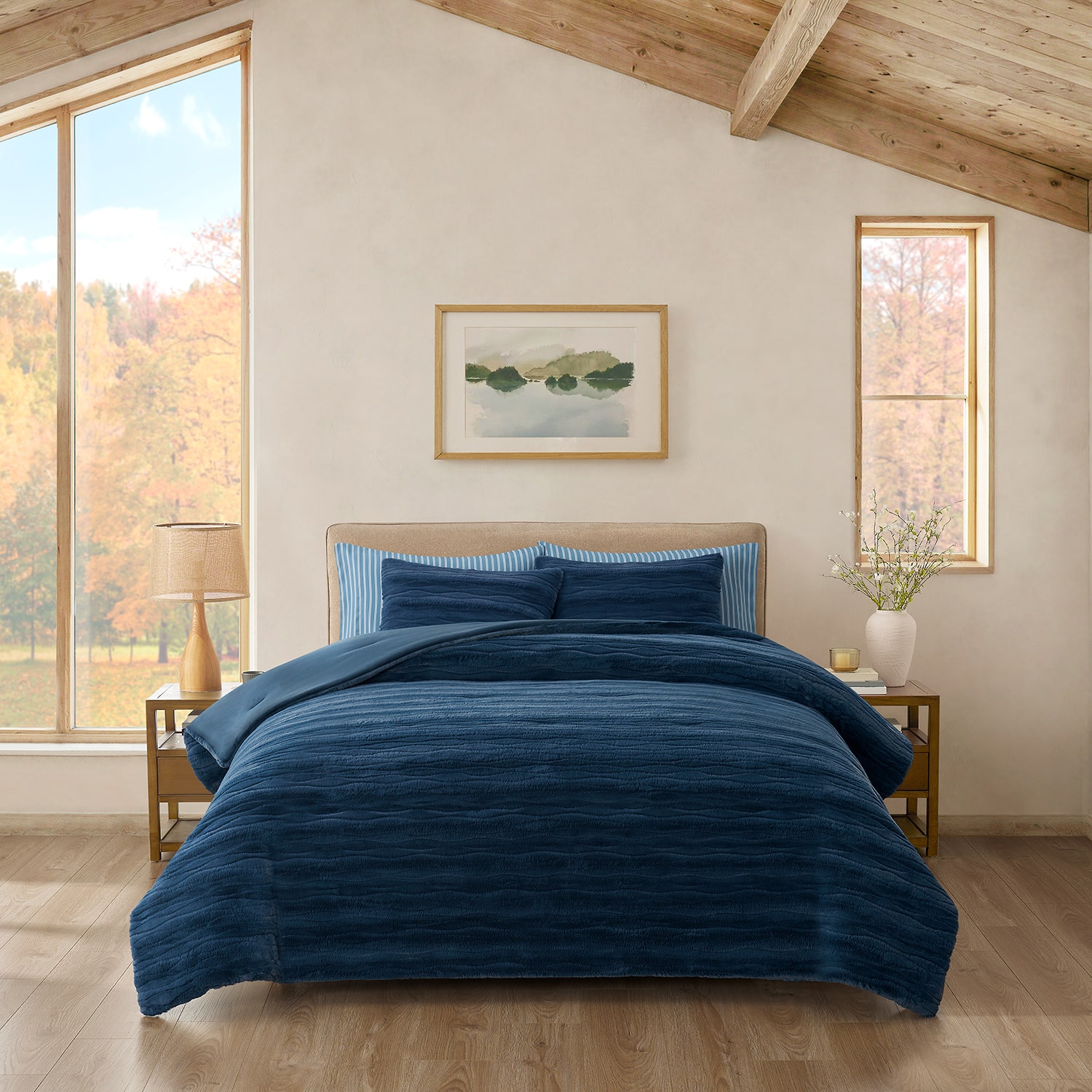 Bearpaw River Brushed Faux Fur 3-pc. Comforter Set