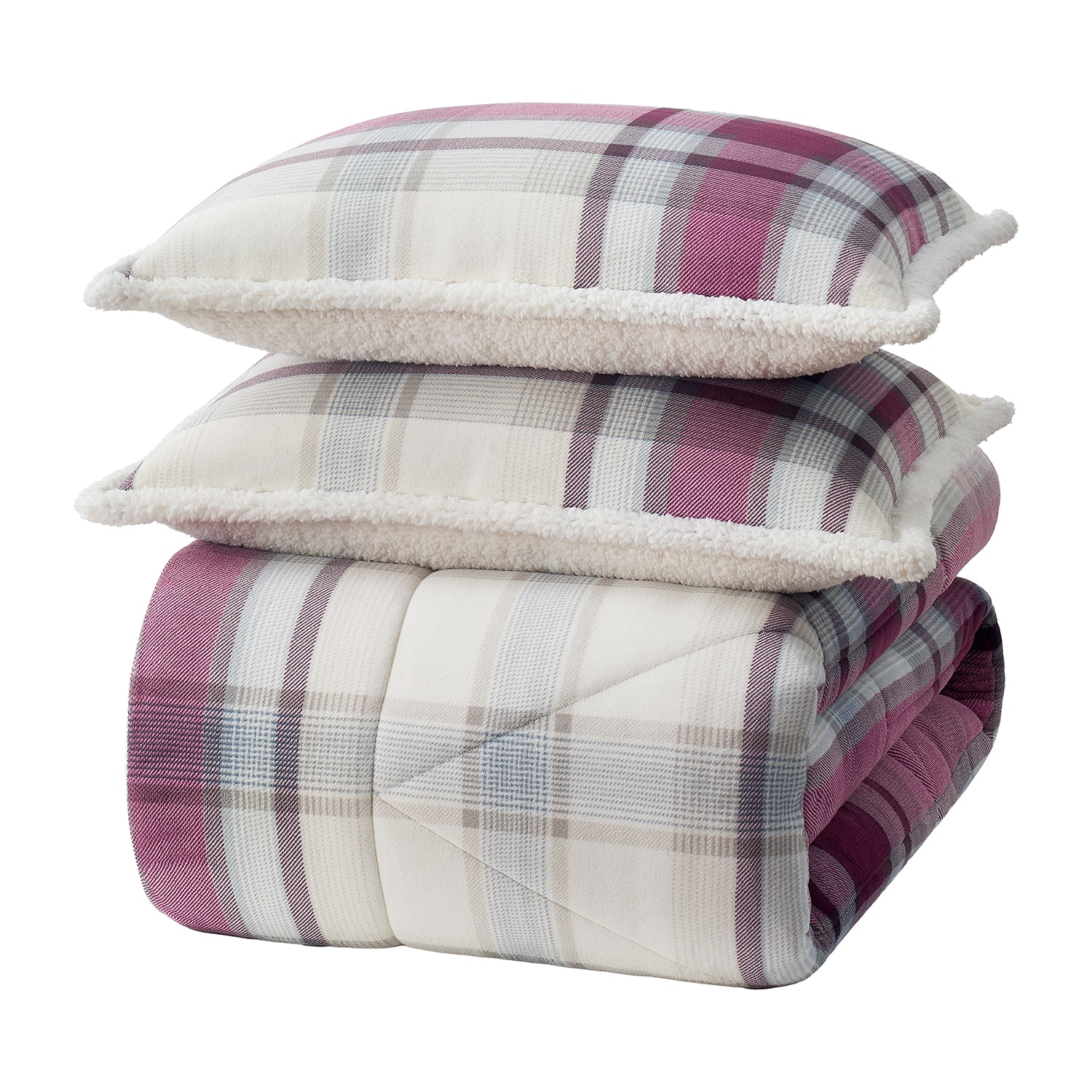 Bearpaw Hudson Plaid Coco Flannel 3-pc. Comforter Set