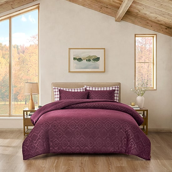 Bearpaw Arbor Embossed 3-pc. Comforter Set