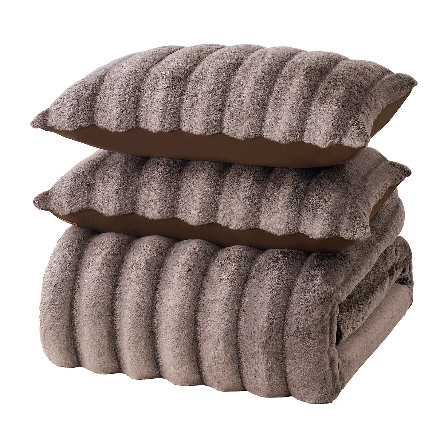 Bearpaw Tucker Ribbed Faux Fur 3-pc. Comforter Set