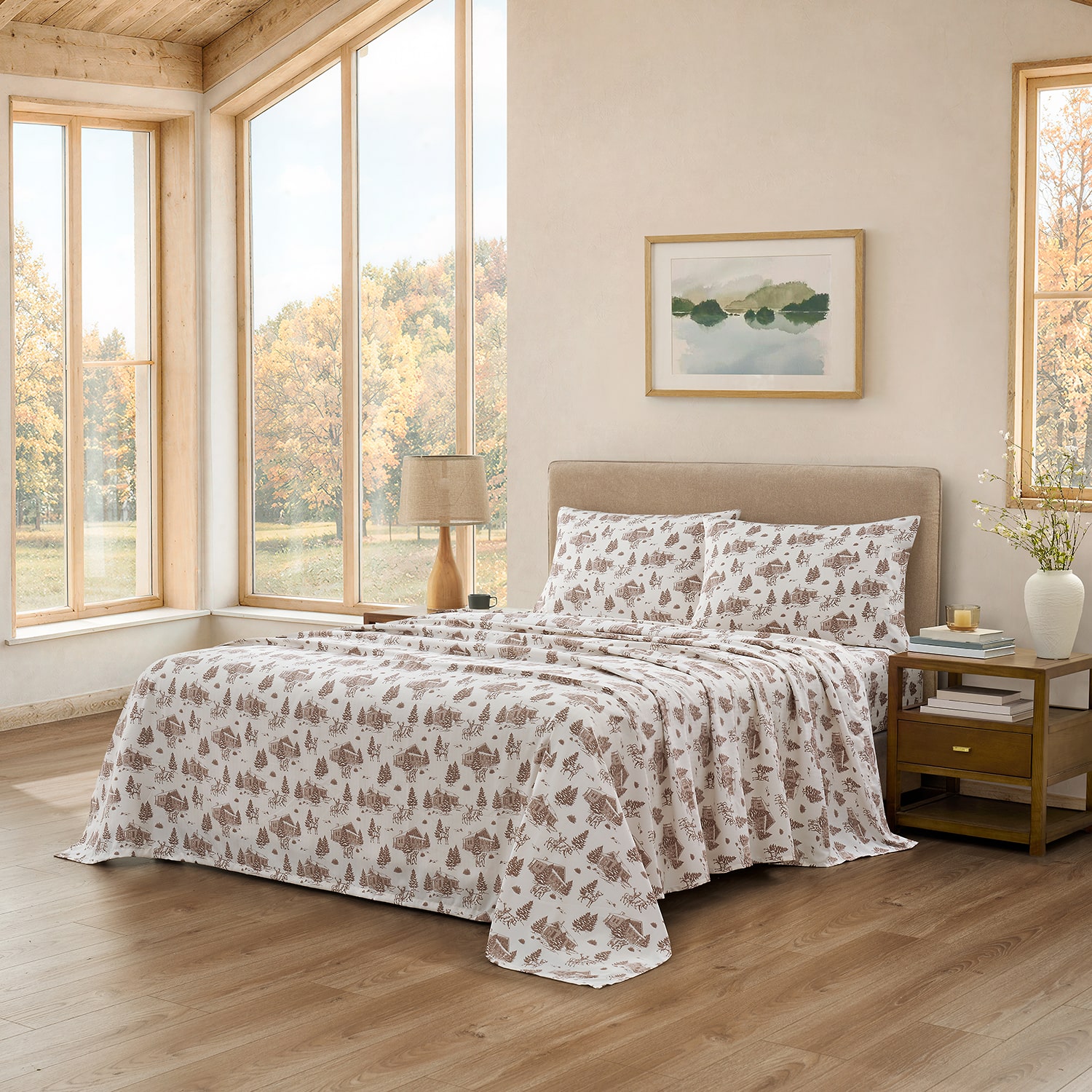 Bearpaw Poly Flannel Sheet Set