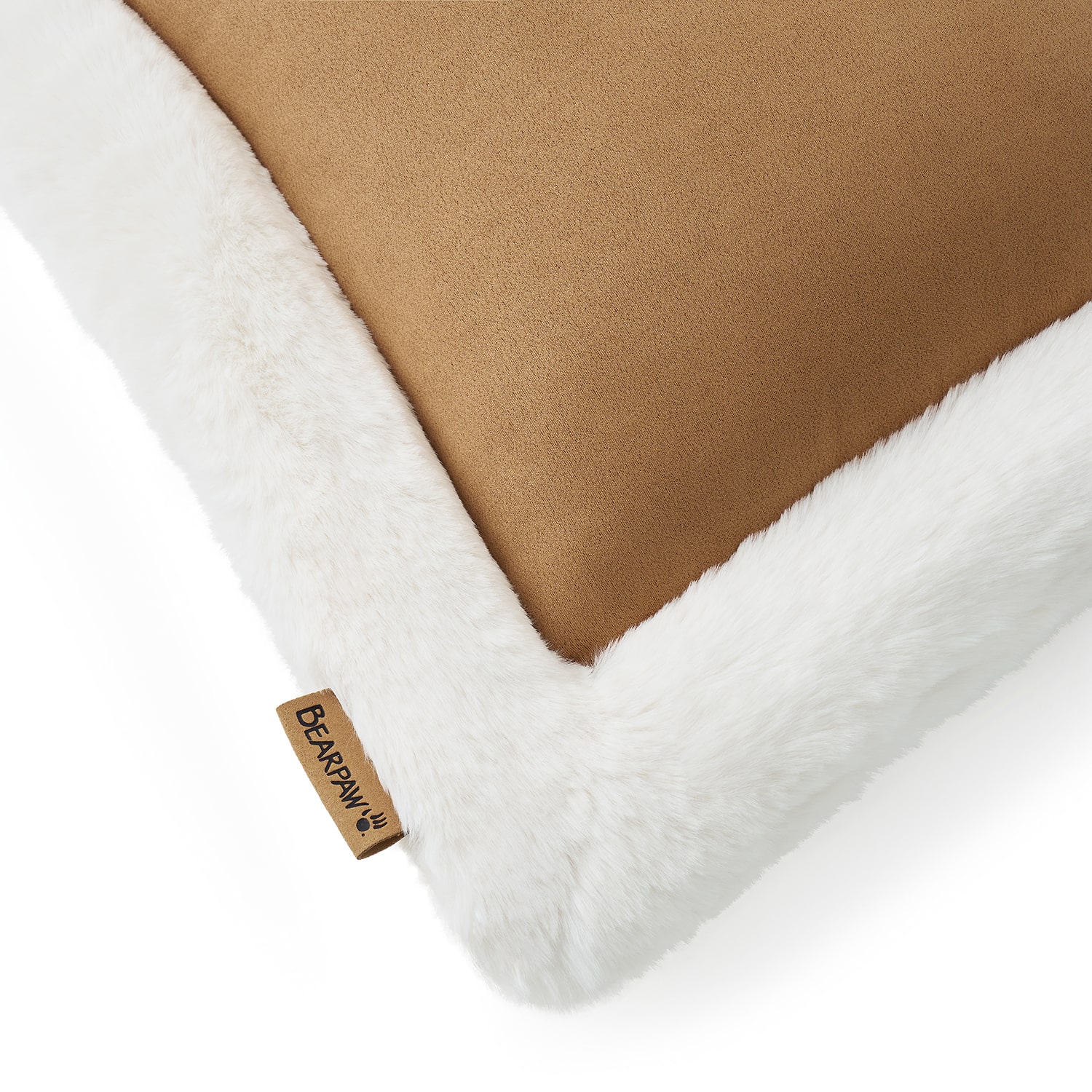Bearpaw Faux Suede 20x20 Square Throw Pillow