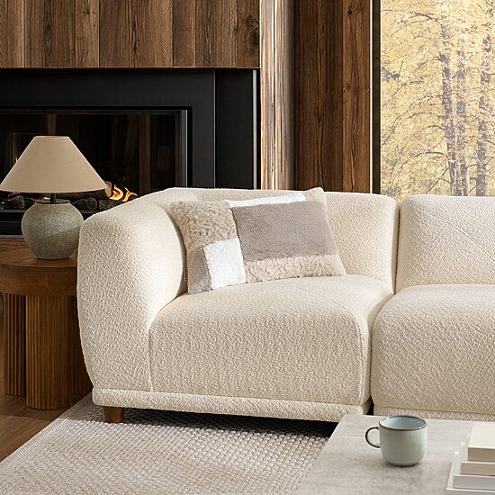 Bearpaw Everyly Pierced Faux Fur Oblong Throw Pillow