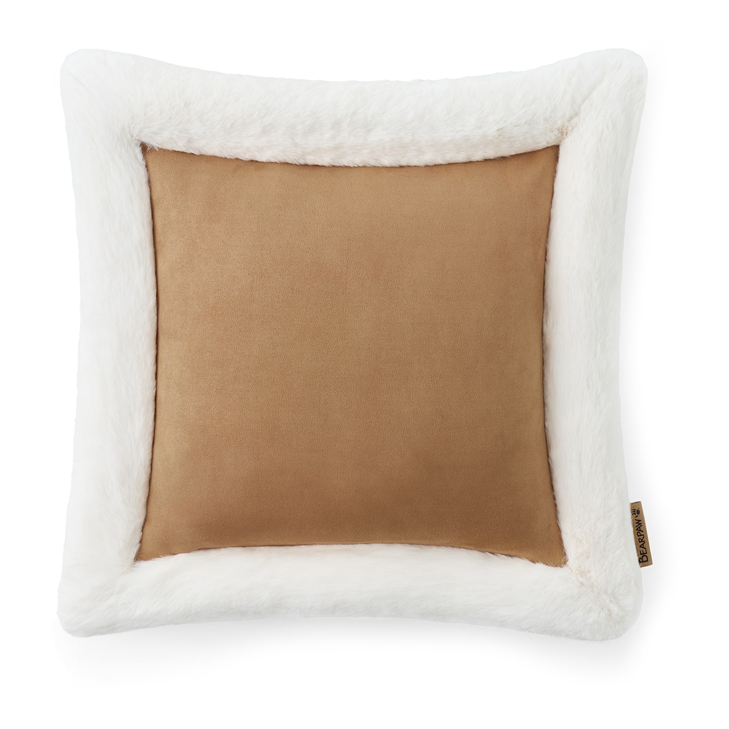 Bearpaw Faux Suede 20x20 Square Throw Pillow