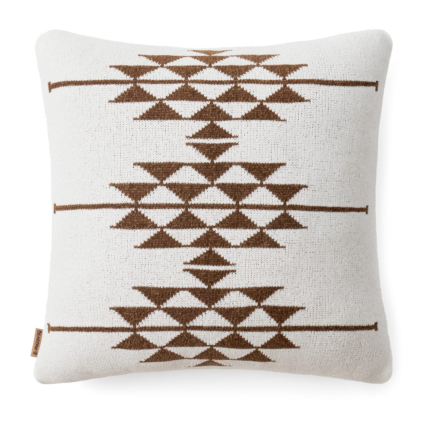 Bearpaw Flow Crystal Chenille Knit Square Throw Pillow